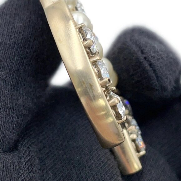 CHANEL CC Logo Necklace Metal/Faux Pearl /Rhinestone - Picture 10 of 12